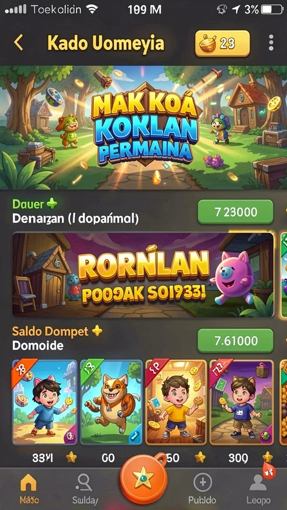 ovo99 - Tampilan awal aplikasi OVO99 yang menarik dan user-friendly.